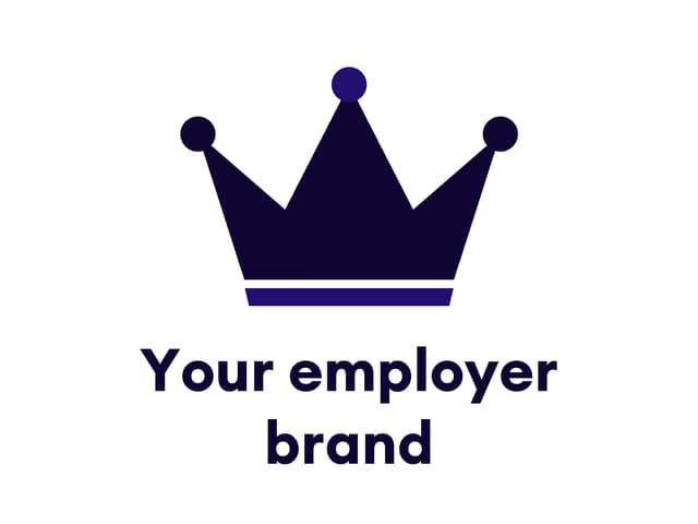 A crown in the WMSJobs brand colors above the words Your employer brand.